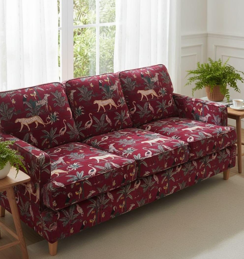 Limited time holiday sale Jungle Print Velvet Fabric for Upholstery