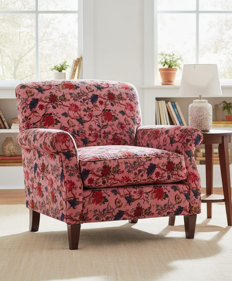 Tree of life Velvet fabric for upholstery- Pink