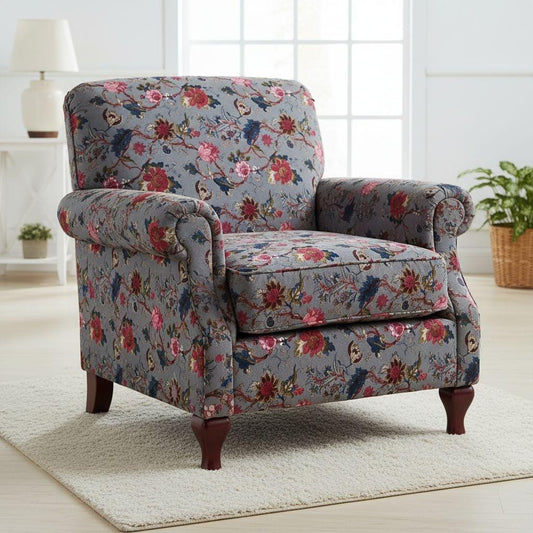 Tree of life Velvet fabric for upholstery- Grey