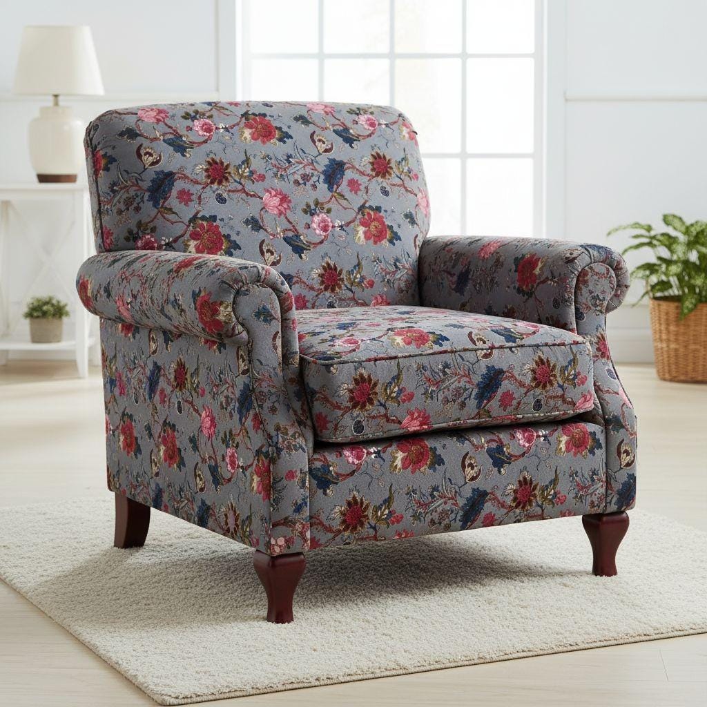 Velvet fabric for upholstery- Tree of life Grey