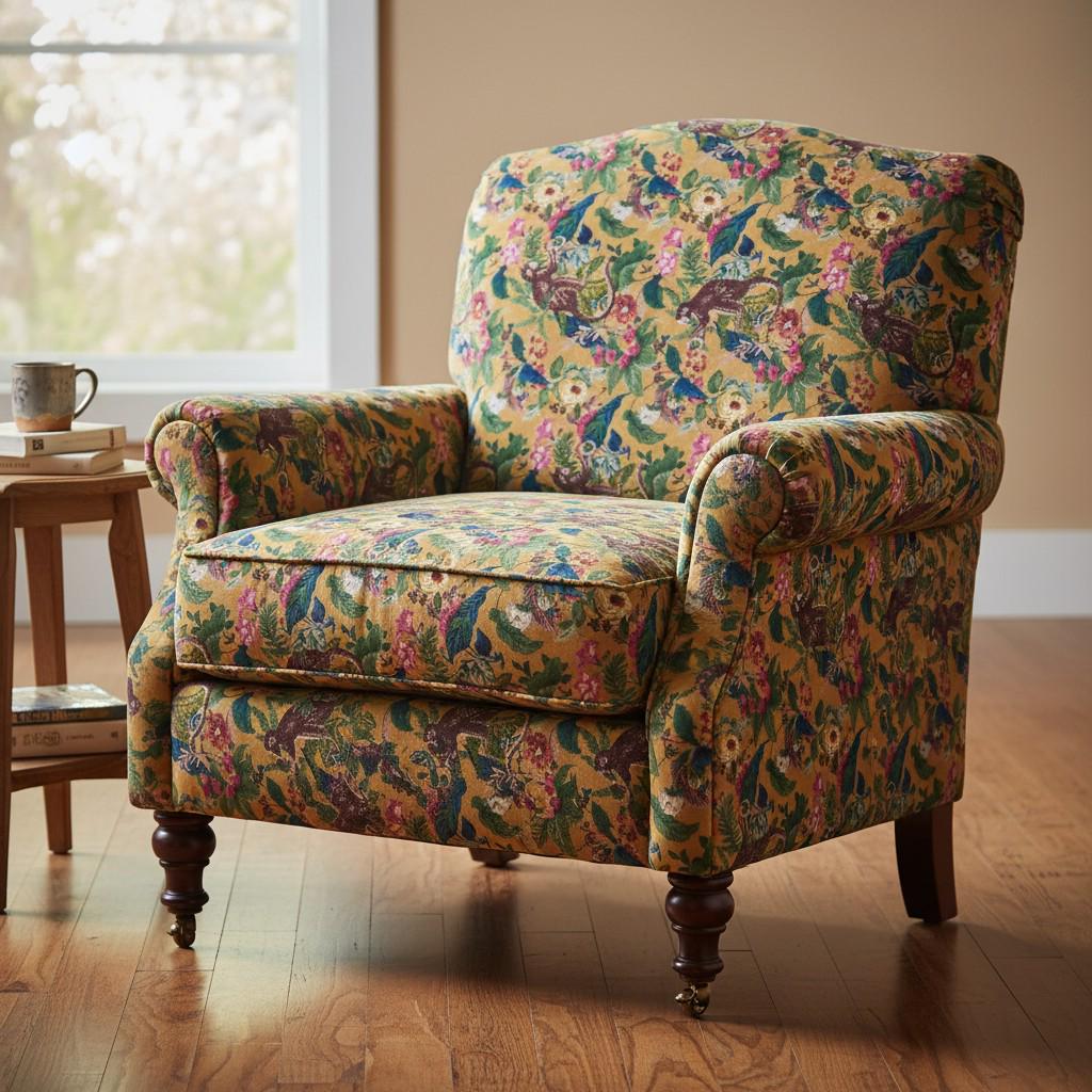 Cotton Velvet Fabric for Upholstery / DIY/ Dresses - Monkey forest yellow