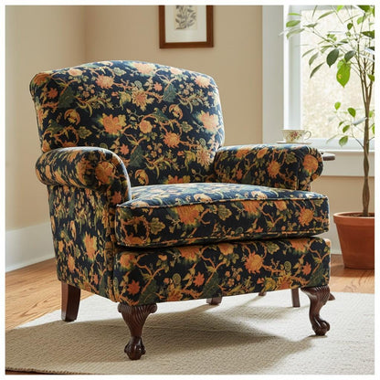 Cotton Velvet Fabric for Upholstery / DIY/ Dresses - Tree of Life Greenish Blue