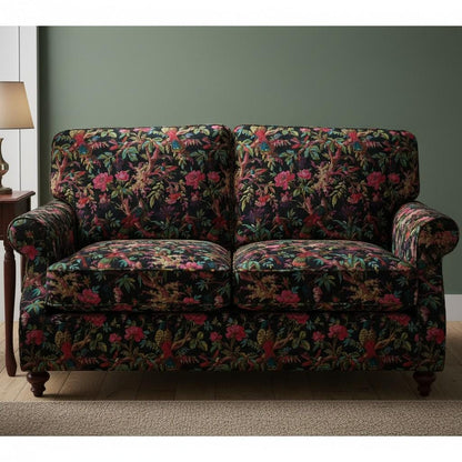 Birds of Paradise Velvet fabric for upholstery-Dusty Pink