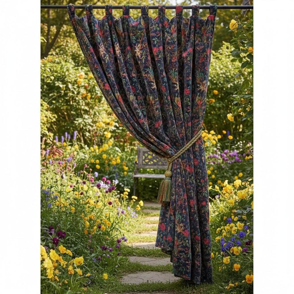 limited time holiday sale Birds of Paradise 1 Velvet Curtain
