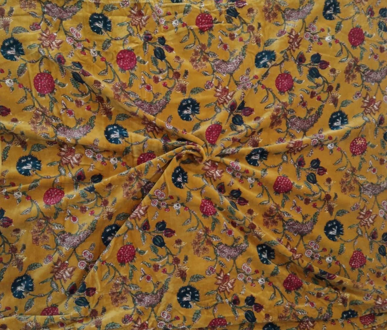 Cotton Velvet Fabric for Upholstery / DIY/ Dresses - Kishori Classic