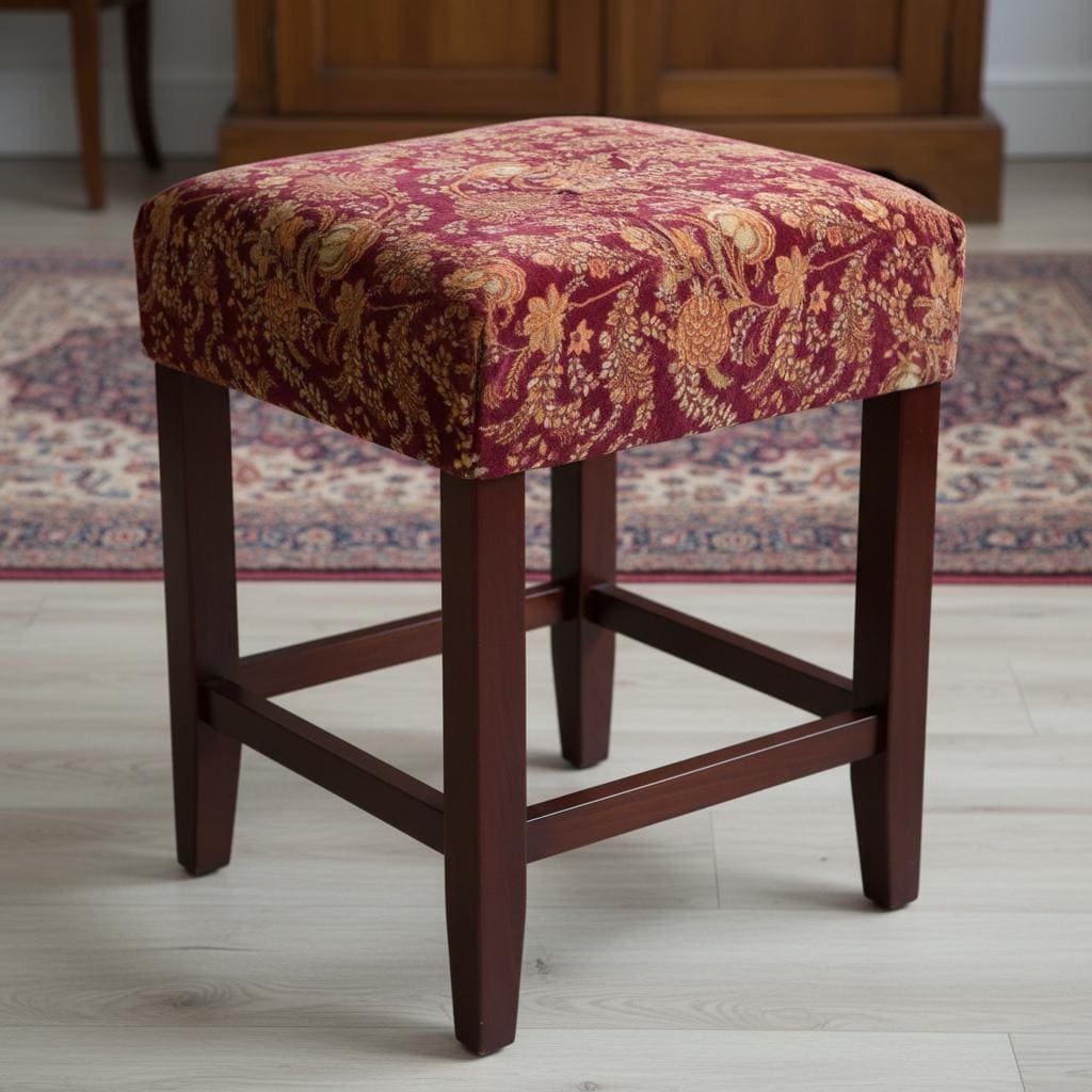 Cotton Velvet Fabric for Upholstery / DIY/ Dresses - Vintage floral Mukut 2