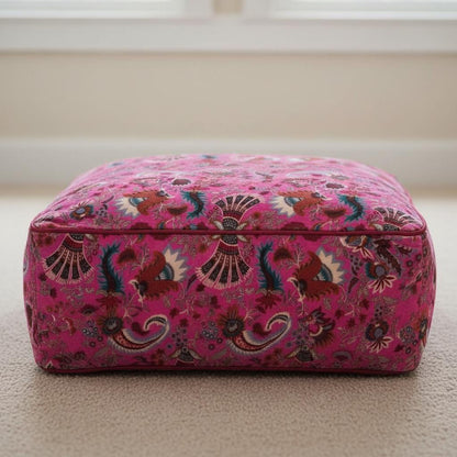 Wandering Wildflower Mukut 2 Print Ottoman Cover / Pouf Cover