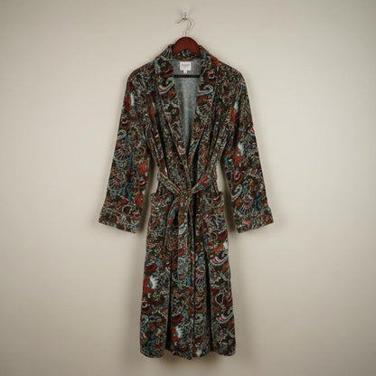 Cotton Velvet Robe Kimono wandering wildflower mukut