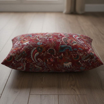 Wandering wildflower mukut Velvet Cushion Cover- both side printed velvet