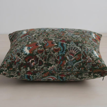 Wandering wildflower mukut Velvet Cushion Cover- both side printed velvet