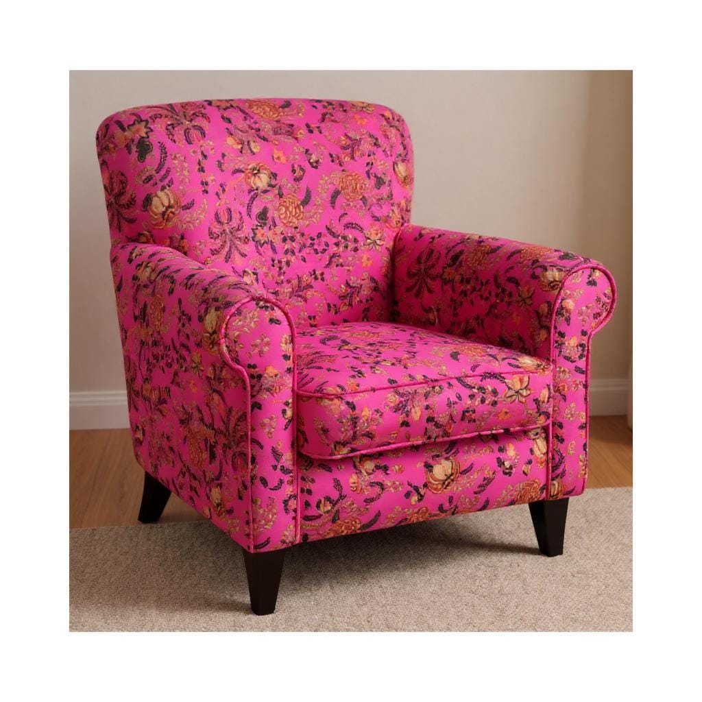 Cotton Velvet Fabric for Upholstery / DIY/ Dresses - Vintage floral Mukut 2