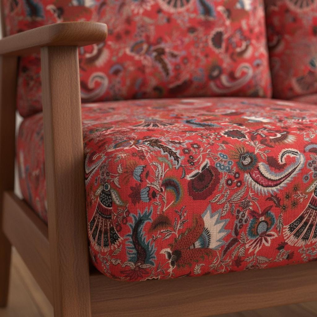 Cotton Velvet Fabric for Upholstery / DIY/ Dresses - Wandering Wildflower Mukut