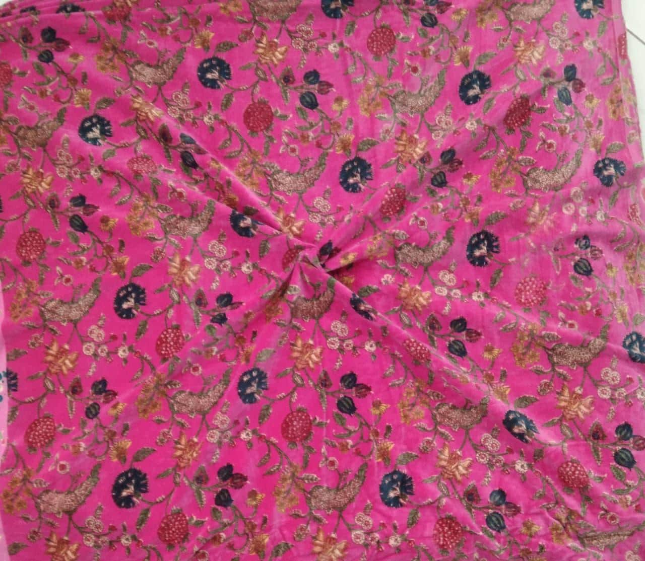Cotton Velvet Fabric for Upholstery / DIY/ Dresses - Kishori Classic