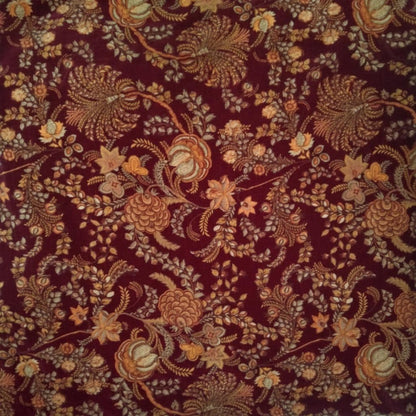 Cotton Velvet Fabric for Upholstery / DIY/ Dresses - Vintage floral Mukut 2