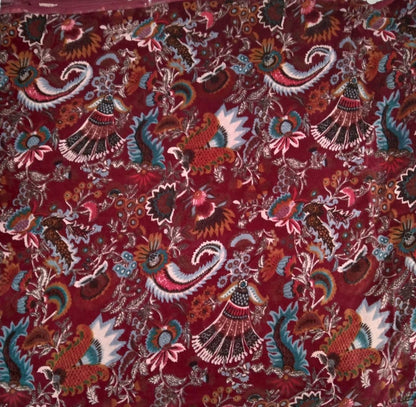 Cotton Velvet Fabric for Upholstery / DIY/ Dresses - Wandering Wildflower Mukut