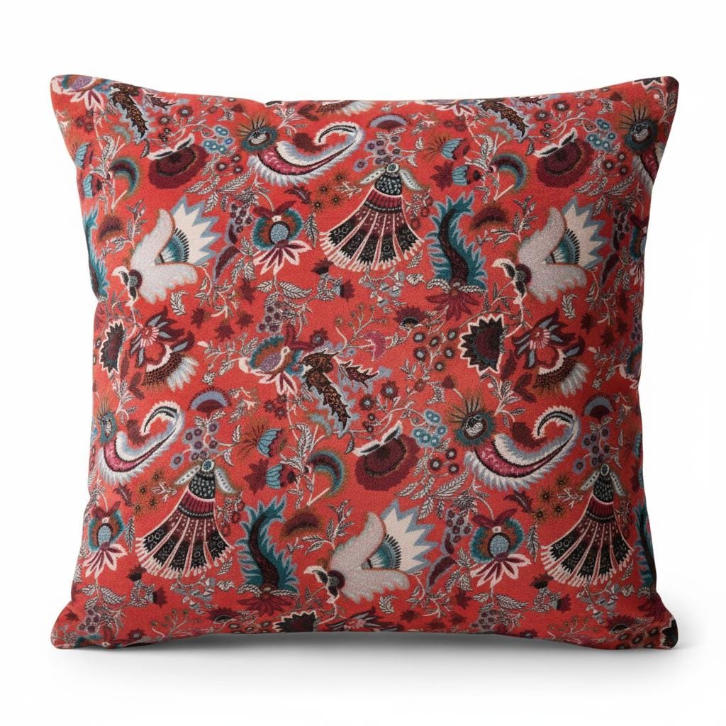Wandering wildflower mukut Velvet Cushion Cover- both side printed velvet