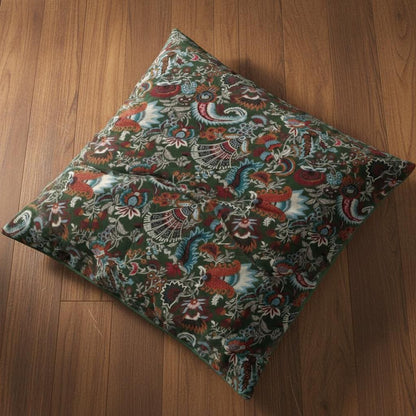 Wandering wildflower mukut Velvet Cushion Cover- both side printed velvet