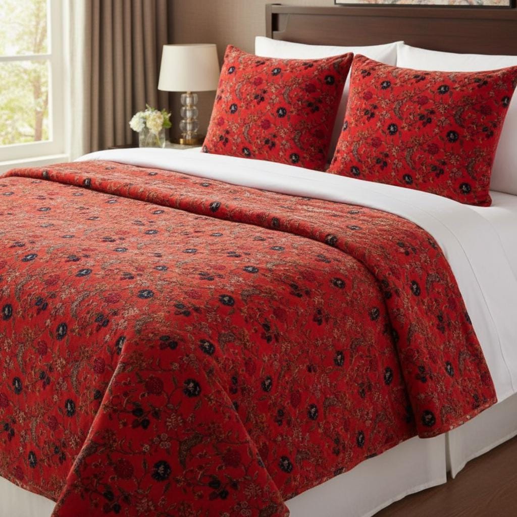 Kishori 400 GSM Cotton Velvet Quilt with pillow covers