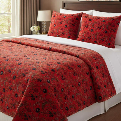 Kishori 400 GSM Cotton Velvet Quilt with pillow covers