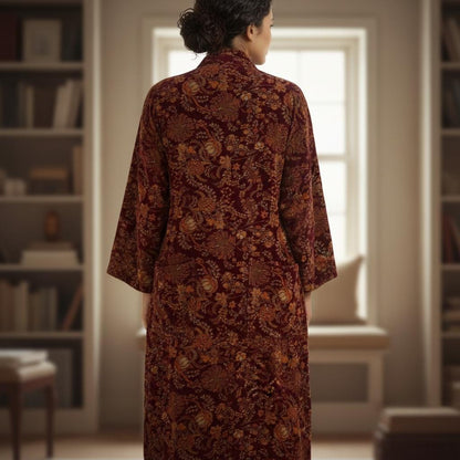 Cotton Velvet Robe Kimono vintage mukut 2