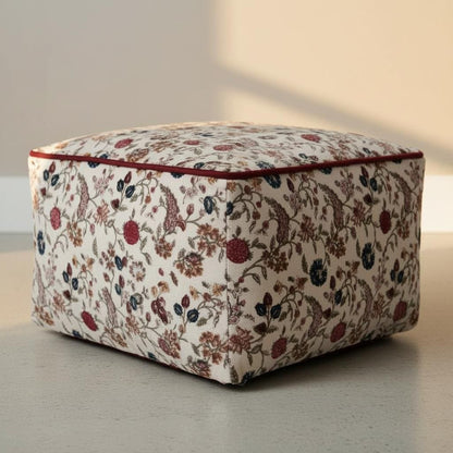 Classic Kishori Print Ottoman Cover / Pouf Cover