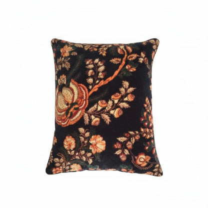 Cotton Velvet Cushion Cover 30 x 50 cm printed Velvet vintage mukut 2 Zipper Closure