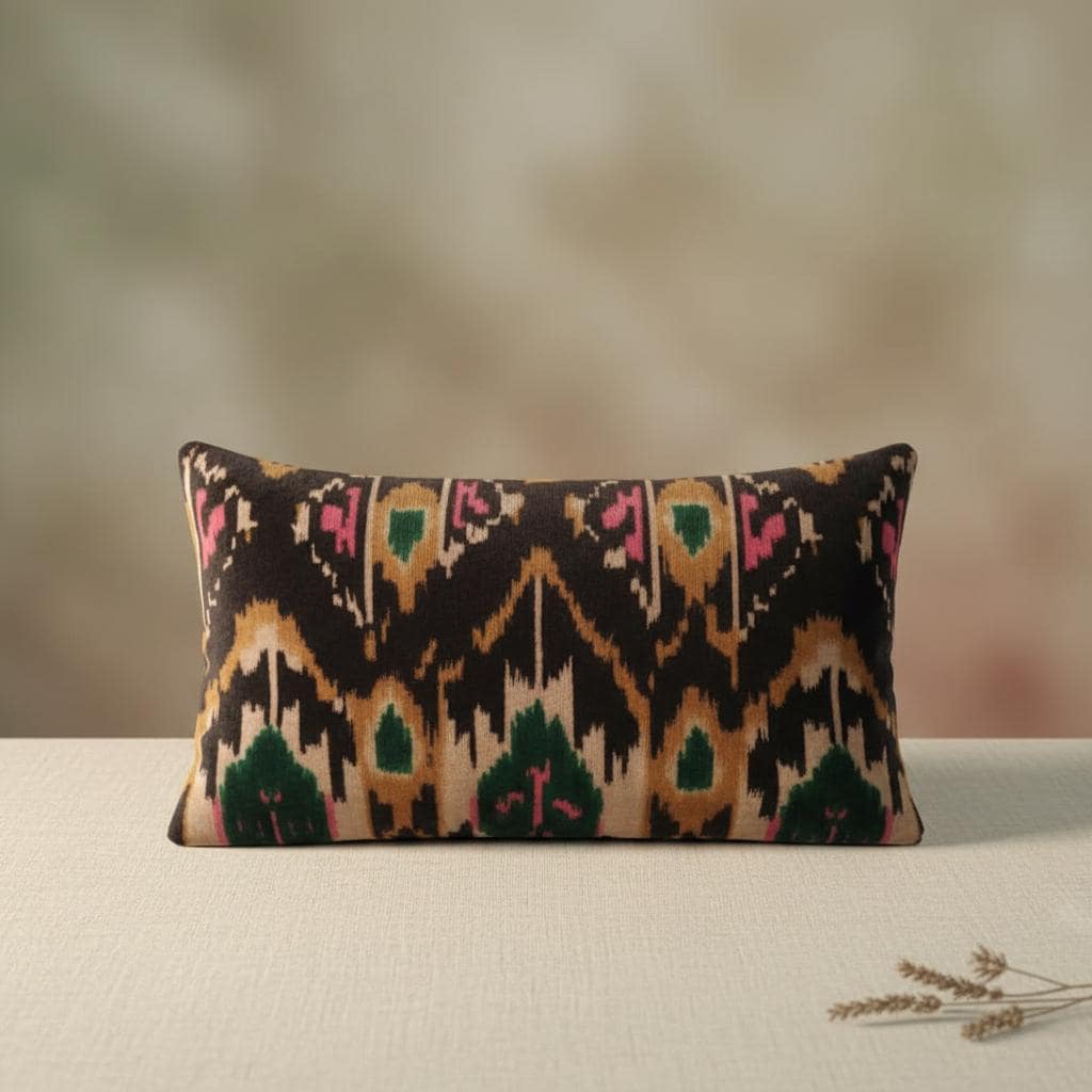 Cotton Velvet Cushion Cover 30 x 50 cm printed Velvet Ekat Zipper Closure