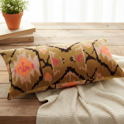 Cotton Velvet Cushion Cover 30 x 50 cm printed Velvet Ekat Zipper Closure