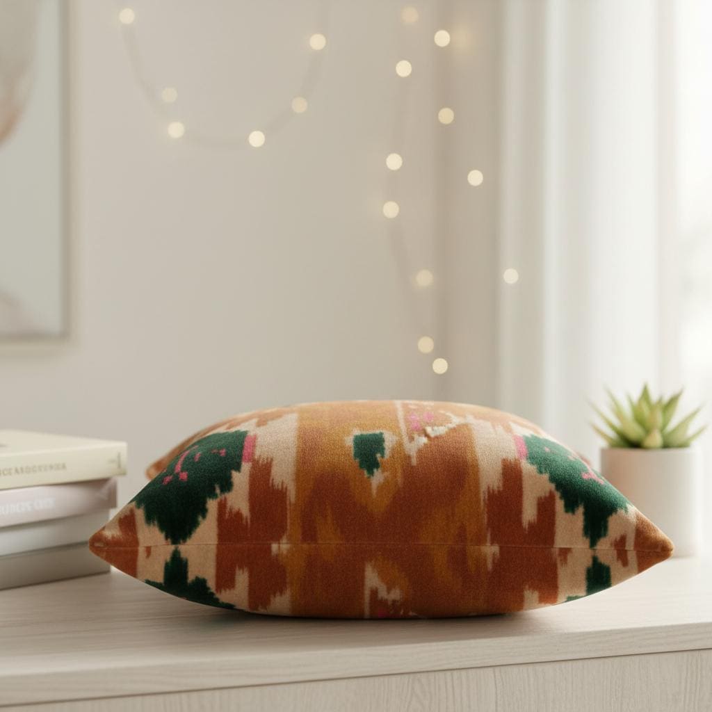 Cotton Velvet Cushion Cover 30 x 50 cm printed Velvet Ekat Zipper Closure