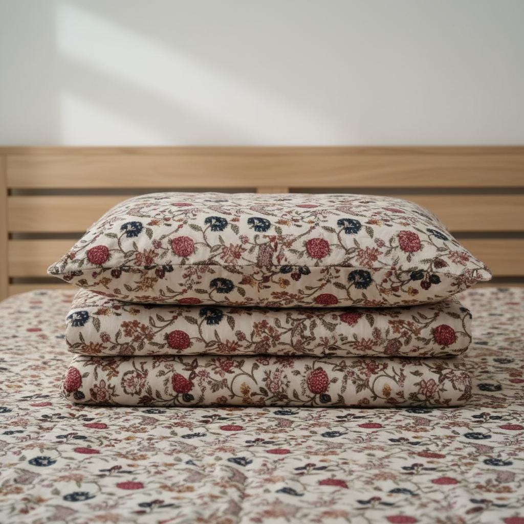 Kishori 400 GSM Cotton Velvet Quilt with pillow covers
