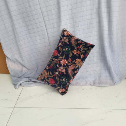 Cotton Velvet Cushion Cover 30 x 50 cm printed Velvet classic kishori Zipper Closure