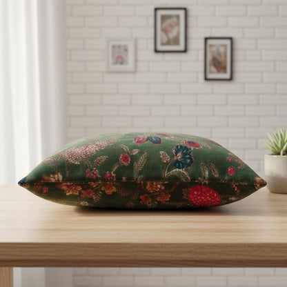 Cotton Velvet Cushion Cover 30 x 50 cm printed Velvet classic kishori Zipper Closure