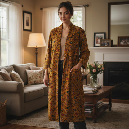 Cotton Velvet Robe Kimono vintage Classic kishori