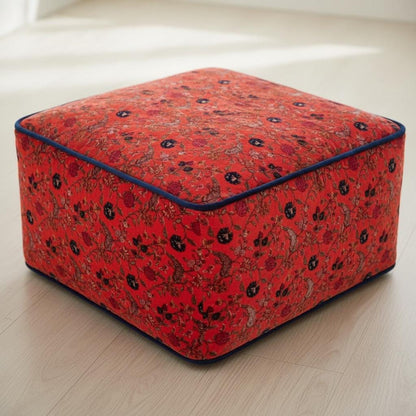Classic Kishori Print Ottoman Cover / Pouf Cover