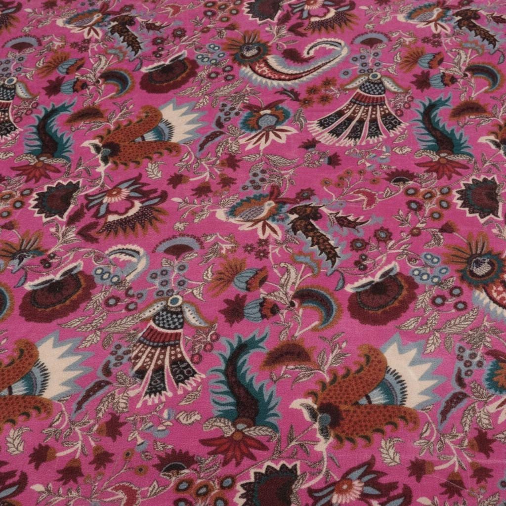 Cotton Velvet Fabric for Upholstery / DIY/ Dresses - Wandering Wildflower Mukut