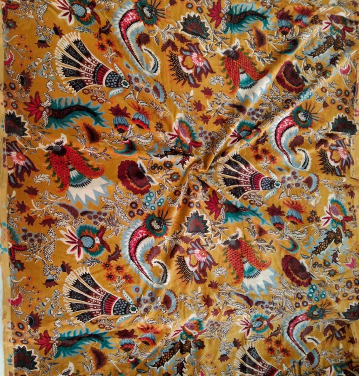 Cotton Velvet Fabric for Upholstery / DIY/ Dresses - Wandering Wildflower Mukut