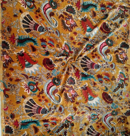 Cotton Velvet Fabric for Upholstery / DIY/ Dresses - Wandering Wildflower Mukut