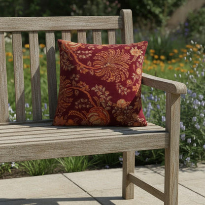 Vintage mukut2 Velvet Cushion Cover- both side printed velvet