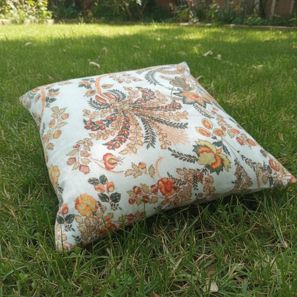Vintage mukut2 Velvet Cushion Cover- both side printed velvet