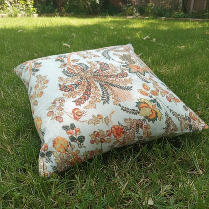 Vintage mukut2 Velvet Cushion Cover- both side printed velvet