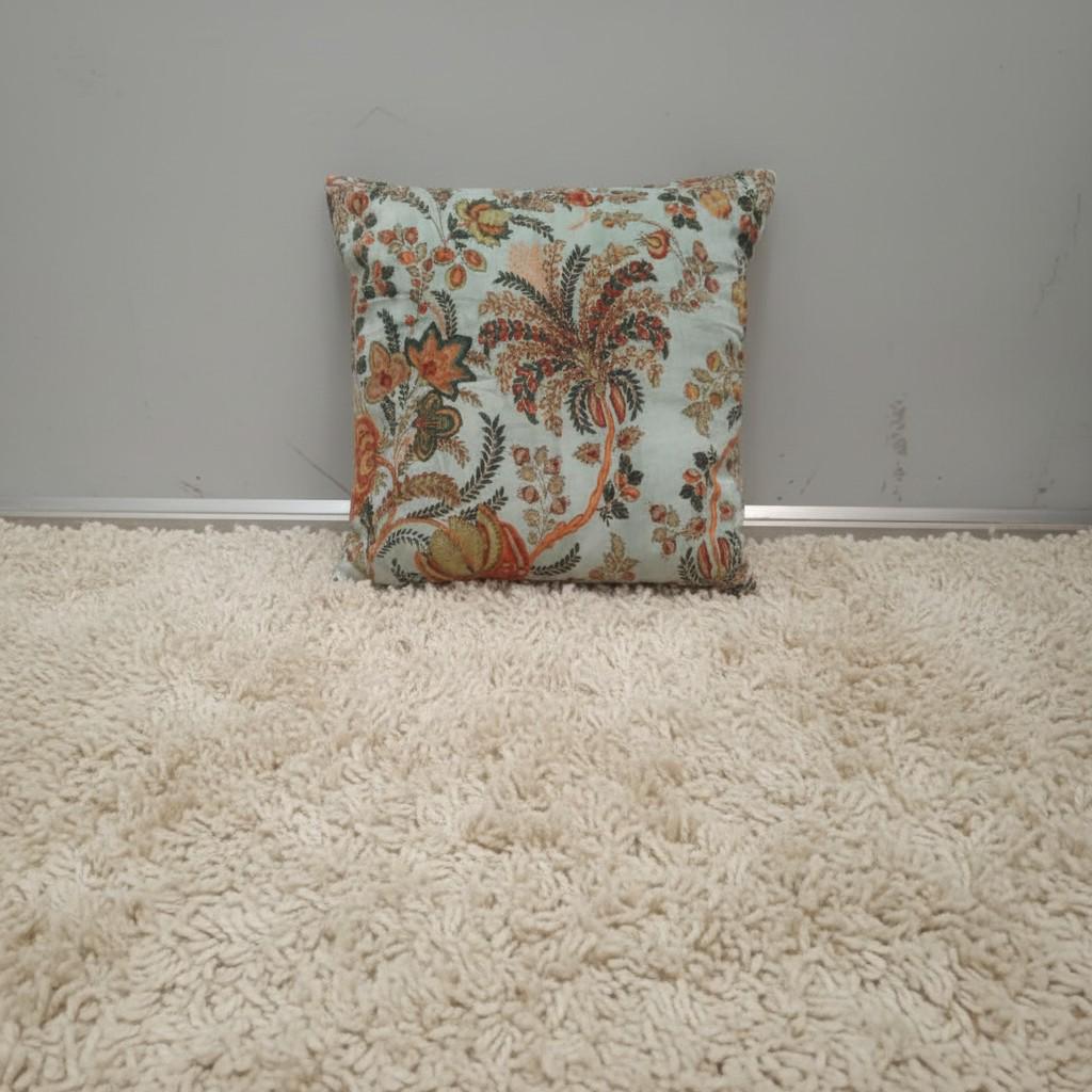Vintage mukut2 Velvet Cushion Cover- both side printed velvet