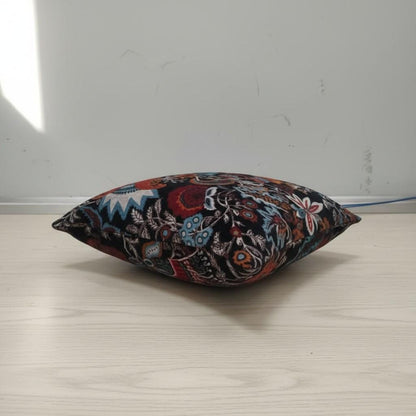 Wandering wildflower mukut Velvet Cushion Cover- both side printed velvet