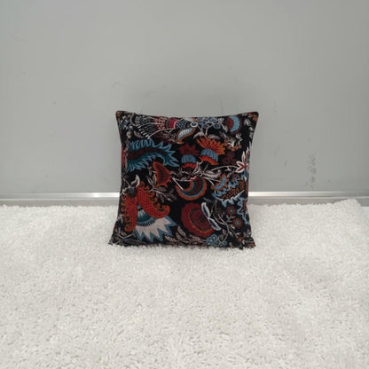 Wandering wildflower mukut Velvet Cushion Cover- both side printed velvet