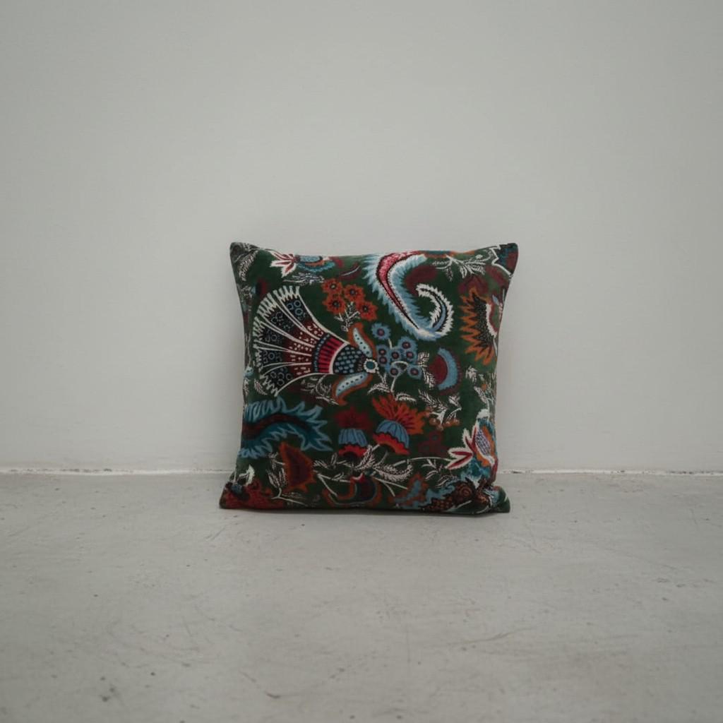 Wandering wildflower mukut Velvet Cushion Cover- both side printed velvet
