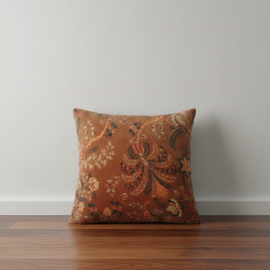 Vintage mukut2 Velvet Cushion Cover- both side printed velvet