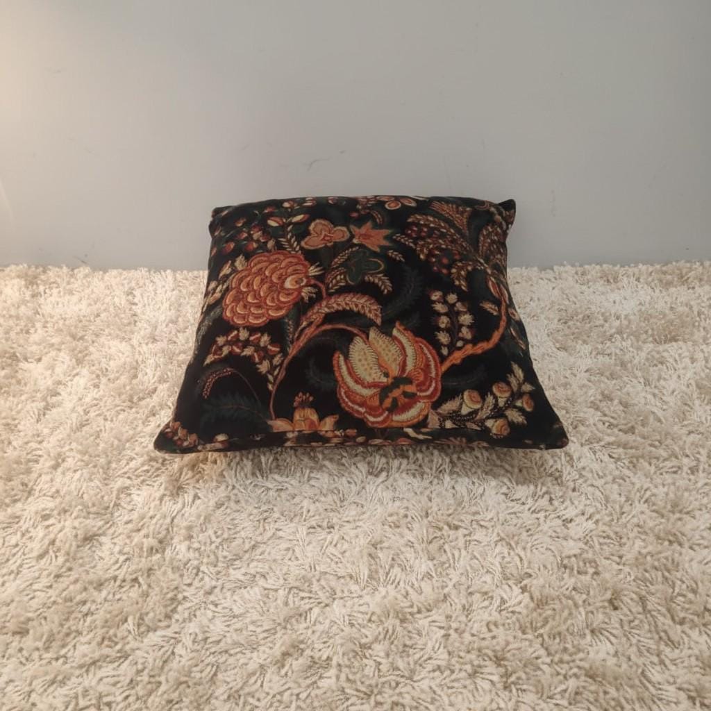Vintage mukut2 Velvet Cushion Cover- both side printed velvet