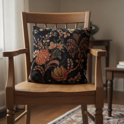 Vintage mukut2 Velvet Cushion Cover- both side printed velvet