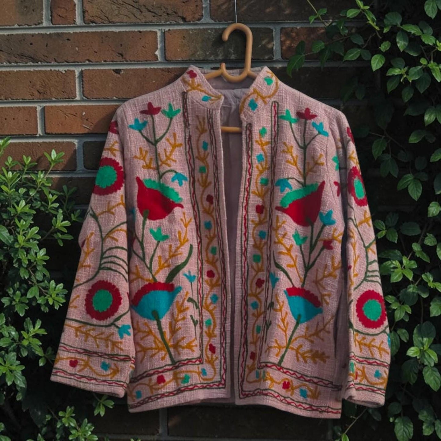 TNT cotton Suzani Bird Song hand embroidered Jacket Free Size