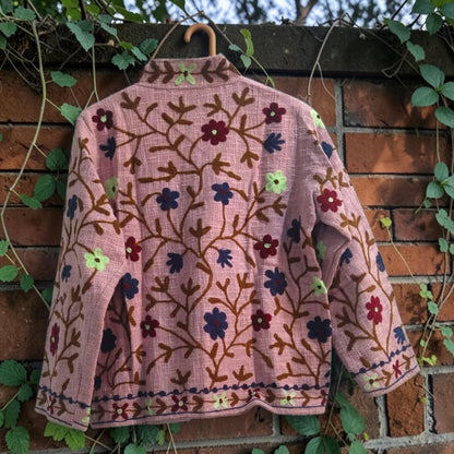 TNT cotton Suzani Floral hand embroidered Jacket Free Size