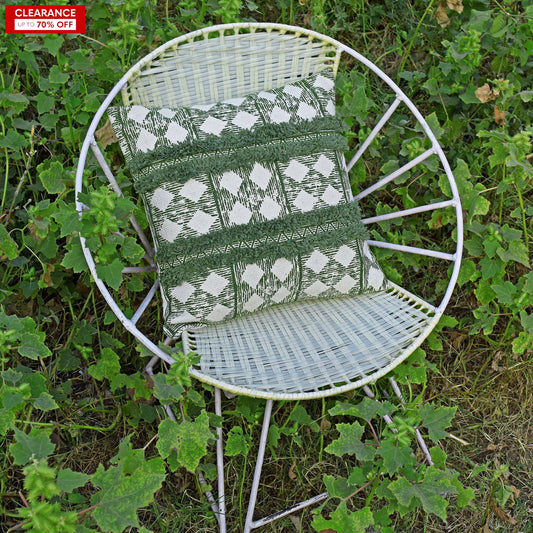 18" Designer Cushion Cover- Green Love - The Teal Thread